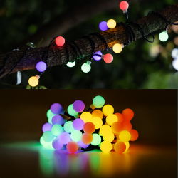 Outdoor solar 50LED string light LED, 12m, IP65 RGBY multicolor, 286699
