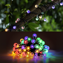 Outdoor solar 50LED string light LED, 12m, IP65 RGBY multicolor, 286712