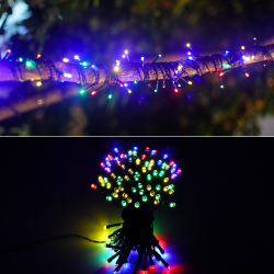Outdoor solar 100LED string light LED, 12m, IP65 RGBY multicolor, 286675