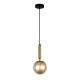 Italux Pendelleuchte 1xE27x5W, Bernstein und Messing, Ravena PND-2324-1 BRO+AMB Italux Pendelleuchte 1xE27x5W, Bernstein und Messing, Ravena PND-2324-1 BRO+AMB