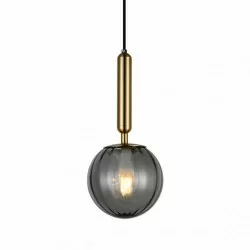 Italux pendant lamp 1xE27x5W, smoked and brass, Ravena PND-2324-1 BRO+SG