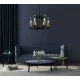 Italux piekaramais gaismeklis 6xE14x40W, melna, Aspen PND-31186-6A-BL