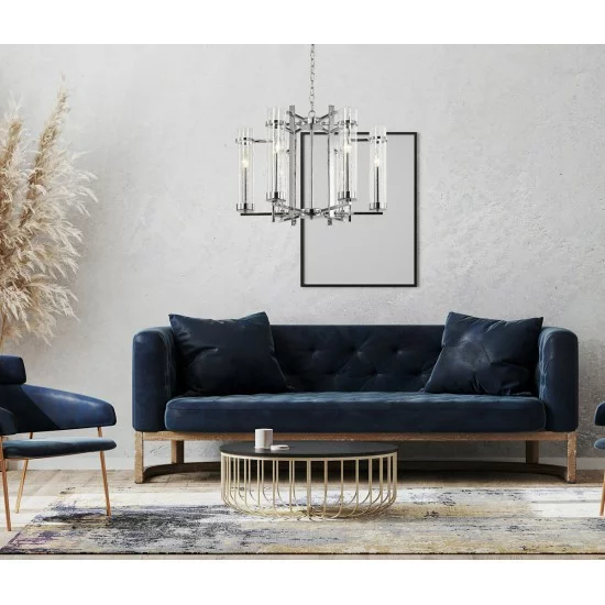 Italux pendant lamp 6xE14x40W, chrome, Aspen PND-31186-6A-CH Italux pendant lamp 6xE14x40W, chrome, Aspen PND-31186-6A-CH