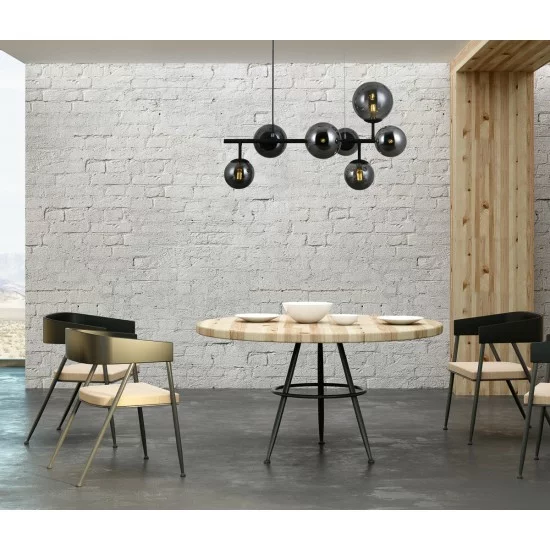 Italux pendant lamp 7xG9x5W, black, Frontera PND-40423-7 Italux pendant lamp 7xG9x5W, black, Frontera PND-40423-7