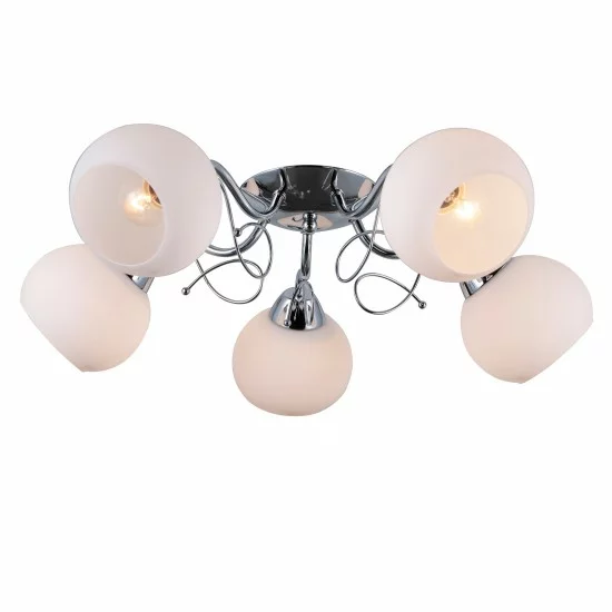 Italux люстра 5xE27x40W, белый, Masseri PND-6895-5 Italux люстра 5xE27x40W, белый, Masseri PND-6895-5