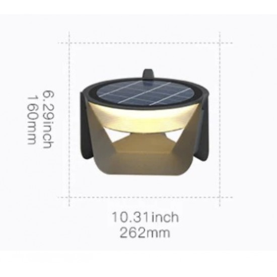 Outdoor solar free-standing light, garden luminaire with renote control Tesla, LED, 5W, 3000K