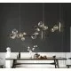 Modern hanging lamp with 7 glass heads, LED, 7x5W+17W, Macrocosm Modern hanging lamp with 7 glass heads, LED, 7x5W+17W, Macrocosm