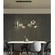 Modern hanging lamp with 7 glass heads, LED, 7x5W+17W, Macrocosm Modern hanging lamp with 7 glass heads, LED, 7x5W+17W, Macrocosm
