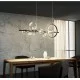 Modern hanging lamp with 7 glass heads, LED, 7x5W+17W, Macrocosm Modern hanging lamp with 7 glass heads, LED, 7x5W+17W, Macrocosm