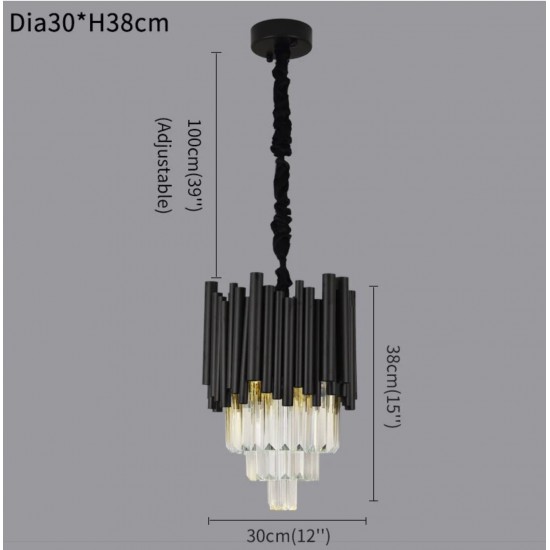 Luxurious pendant lamp with crystals, 1xE14 LED, Majestic Style-1