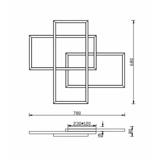 MAYTONI Deckenleuchte LED, 80W, 3000K, 3900lm, Rida MOD015CL-L80W MAYTONI Deckenleuchte LED, 80W, 3000K, 3900lm, Rida MOD015CL-L80W
