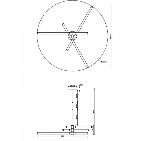 MAYTONI Deckenleuchte LED, 40W, 3000K, 3600lm, Axis MOD106CL-L40G3K MAYTONI Deckenleuchte LED, 40W, 3000K, 3600lm, Axis MOD106CL-L40G3K
