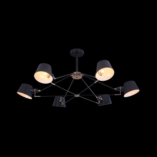 Maytoni chandelier 6xE14x40W, black, Abigail MOD134PL-06B