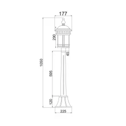 Maytoni outdoor Landscape Lighting Salamanca, 1xE27x60W, IP44, Brown, O031FL-01BR
