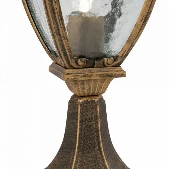 Maytoni outdoor pedestal, garden luminaire Fleur, 1xE27x60W, IP44, black and gold, O414FL-01GB Maytoni outdoor pedestal, garden luminaire Fleur, 1xE27x60W, IP44, black and gold, O414FL-01GB