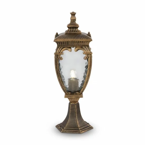 Maytoni outdoor pedestal, garden luminaire Fleur, 1xE27x60W, IP44, black and gold, O414FL-01GB Maytoni outdoor pedestal, garden luminaire Fleur, 1xE27x60W, IP44, black and gold, O414FL-01GB