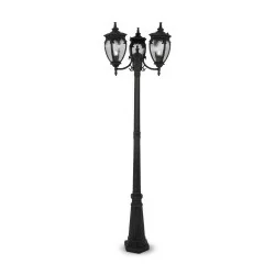 Maytoni outdoor pedestal, garden luminaire Fleur, 3xE27x60W, IP44, Bronze Antique, O414FL-03BZ