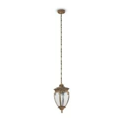 Maytoni outdoor Pendant Lamp Fleur, 1xE27x60W, IP44, Black with Gold, O414PL-01GB