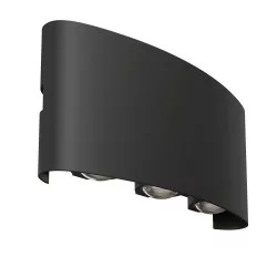 Maytoni outdoor Wall Lamp Strato, LED, 6W, 594lm, 3000K, IP54, black, O417WL-L6B3K