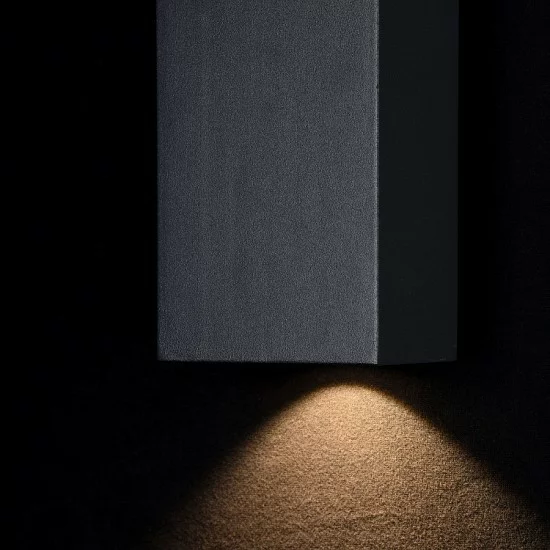 Maytoni уличная настенная лампа Times Square, LED, 6W, 480lm, 3000K, IP54, черный, O581WL-L6B