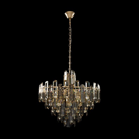 Maytoni pendant lamp 8xE14x40W, gold, Flare DIA200PL-08G