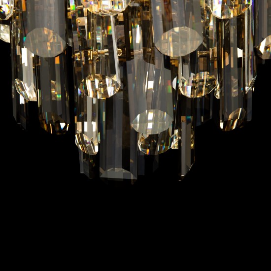 Maytoni pendant lamp 8xE14x40W, gold, Flare DIA200PL-08G