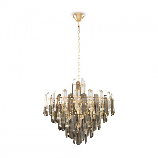 Maytoni pendant lamp 8xE14x40W, gold, Flare DIA200PL-08G