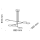 MAYTONI pendant lamp LED, 38W, 3000K, 2100lm, Fad MOD070PL-L38B3K