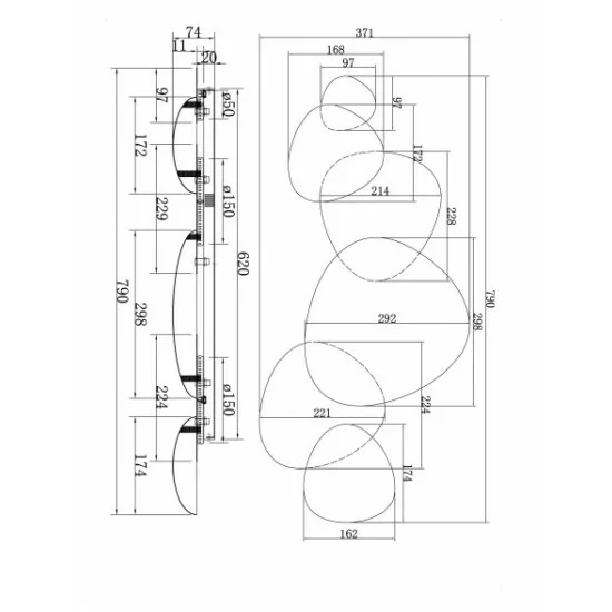 MAYTONI Wandleuchte LED, 13W, 3000K, 550lm, Jack-stone MOD314WL-L13G3K MAYTONI Wandleuchte LED, 13W, 3000K, 550lm, Jack-stone MOD314WL-L13G3K