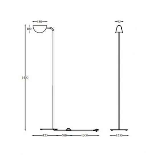 Maytoni grīdas lampa 1xG9x28W, melns, Mollis MOD126FL-01B Maytoni grīdas lampa 1xG9x28W, melns, Mollis MOD126FL-01B