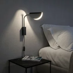 Maytoni Wall Lamp 1xG9x28W, black, Mollis MOD126WL-01B