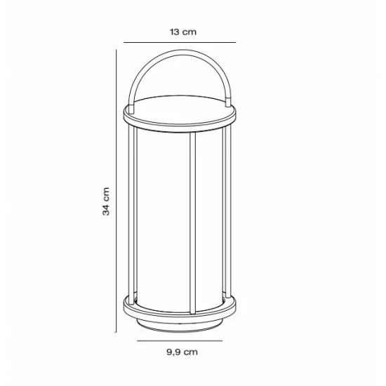 Nordlux outdoor table lamp 1xE27x15W,  brass, Linton 2218295035