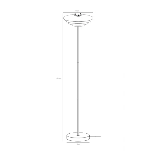 Nordlux floor lamp 1xG9x25W, white, Bretagne 2213494001 Nordlux floor lamp 1xG9x25W, white, Bretagne 2213494001