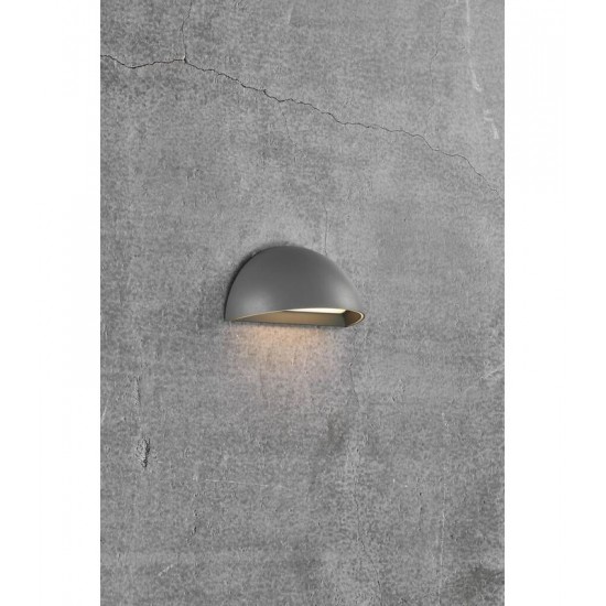 Nordlux outdoor Smart Wall Light LED 9.5W, 440lm, 2700K, grey, Bluetooth, Arcus Smart