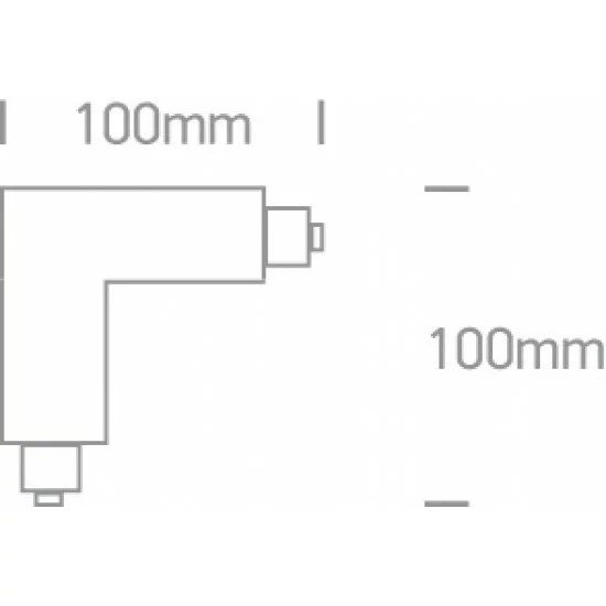 ONE LIGHT 3-phase L-connector, black, 41012A/B/L left