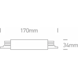 ONE LIGHT 3-phase central fid-in connector, black, 41010A/B