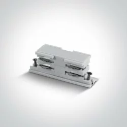 ONE LIGHT 3-phase straight connector, white, 41008A/W