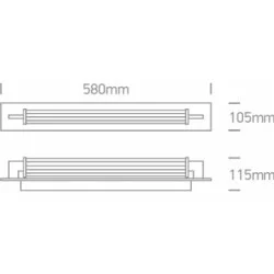 ONE LIGHT wall lamp LED 18W 3000K 1225lm IP44 chrome