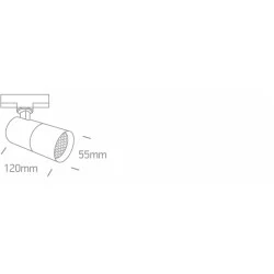 ONE LIGHT Track spot for 3-phase traks MR16 GU10 Track Spot, 10W, white, 65522T/W