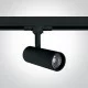ONE LIGHT gaismeklis uzstādāms uz 3-fāžu sliedes 10W track spot ar COB LED, melns, 900lm, 4000K, 65642AT/B/C