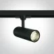 ONE LIGHT gaismeklis uzstādāms uz 3-fāžu sliedes 10W track spot ar COB LED, melns, 900lm, 4000K, 65642AT/B/C