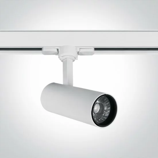 ONE LIGHT Spot für Hochvolt-Stromschiene 3-Phasen 10W, COB LED, Weiss, 900lm, 3000K, 65642AT/W/W