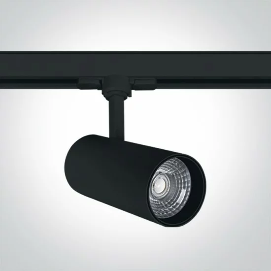 ONE LIGHT Spot für Hochvolt-Stromschiene 3-Phasen 20W, COB LED, Schwarz, 1800lm, 3000K, 65642BT/B/W
