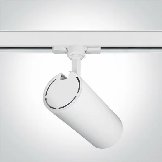 ONE LIGHT Spot für Hochvolt-Stromschiene 3-Phasen 30W, COB LED, 2400lm, Weiss, 2700lm, 4000K, 65642CT/W/C