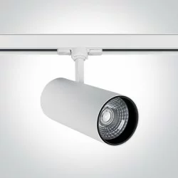 ONE LIGHT Track spot for 3-phase traks 30W track spot with COB LED, white, 2700lm, 4000K, 65642CT/W/C