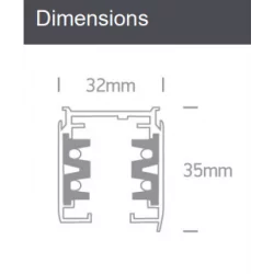 ONE LIGHT 3-phase track 2m, white, 40002A/W