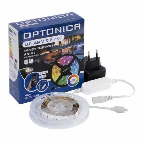 OPTONICA Smart LED Strip Set Adapter + WIFI Controller 60 LEDs Alexa & Google Assistant 4326 OPTONICA Smart LED Strip Set Adapter + WIFI Controller 60 LEDs Alexa & Google Assistant 4326
