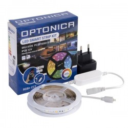 OPTONICA Smart LED Strip Set RGB + CCT Adapter + WIFI Controller 90 LEDs Alexa & Google Assistant 4326