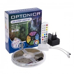 OPTONICA Waterproof LED Strip Set Adapter + Bluetooth Music + Remote 60 LED 4330