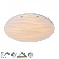 QAZQA Smart dimmable ceiling Lamp LED 24W, 1800lm, compatible with Alexa and Google Home, Damla 103949
